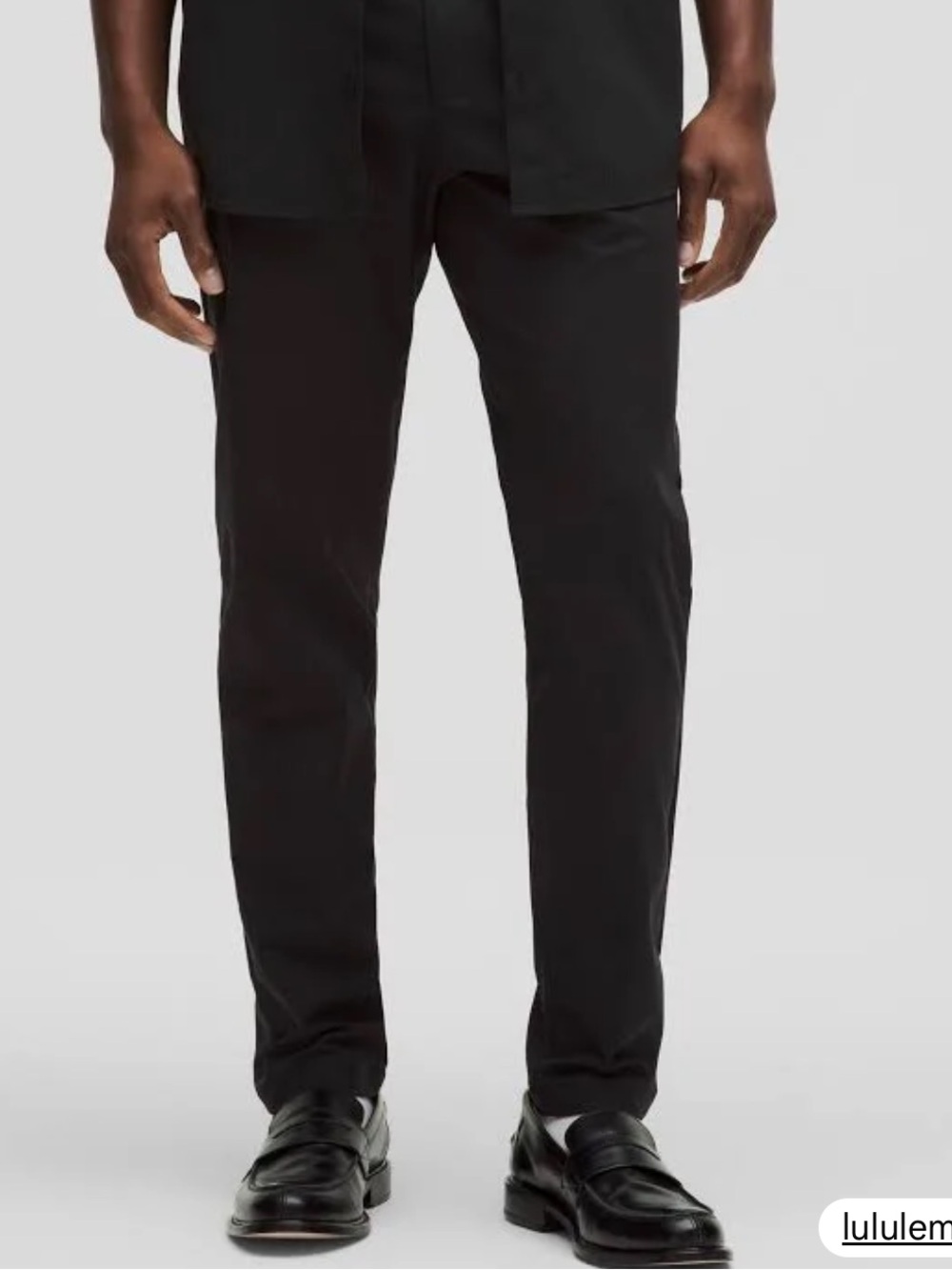 lululemon athletica Black Slim-Fit Men's Trousers